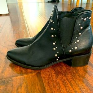 Steve Madden, size 8 black booties.